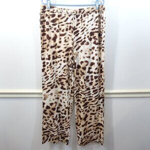 Soma Size XL Animal Print Cool Nights Pajama Pants NEW Tan Aura